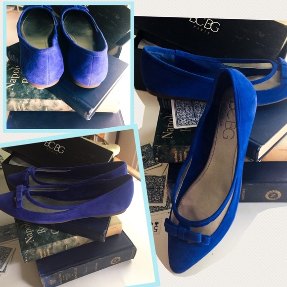 🥿Womens BCBG Royal Blue Suede Flats Shoes - Picture 5 of 6